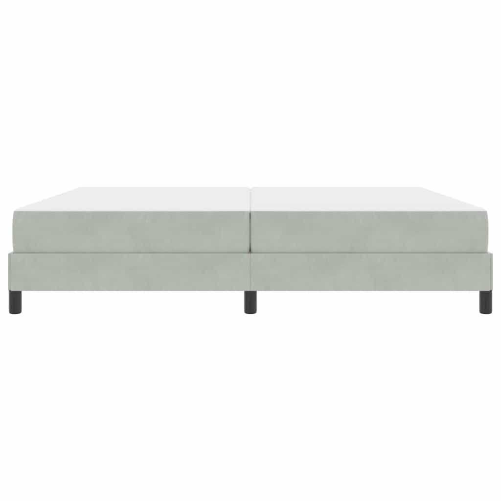 Letto box spring con materasso Grigio chiaro 200 x 200 cm - homemem39