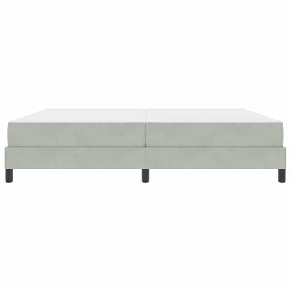 Letto box spring con materasso Grigio chiaro 200 x 200 cm - homemem39