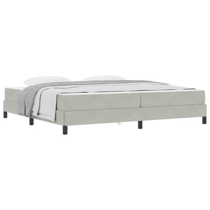 Letto box spring con materasso Grigio chiaro 200 x 200 cm - homemem39