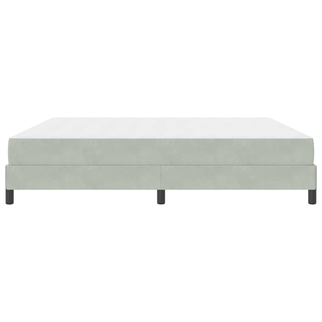 Letto box spring con materasso Grigio chiaro 200 x 200 cm - homemem39