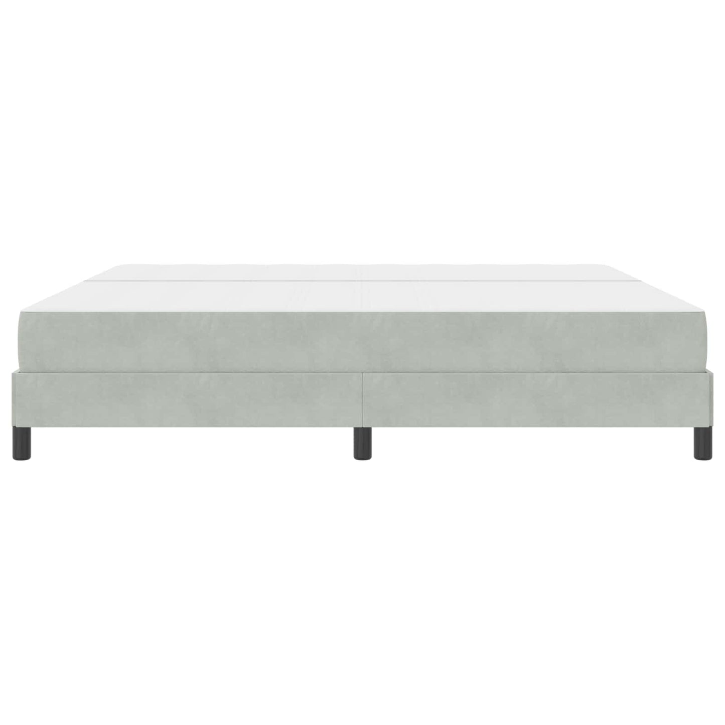 Letto a molle con materasso Grigio chiaro 200 x 200 cm Tessuto | homemem39