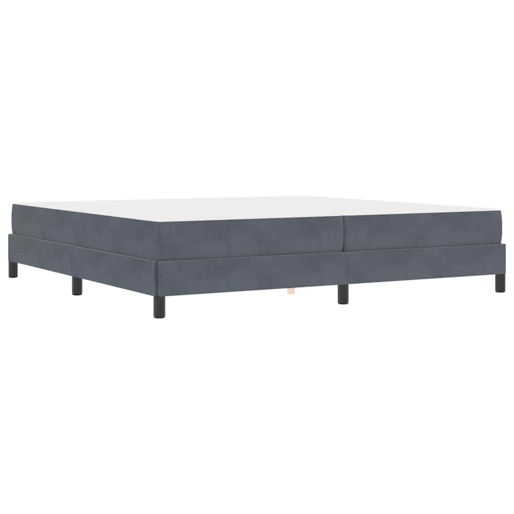 Letto box spring con materasso Grigio scuro 200 x 200 cm - homemem39
