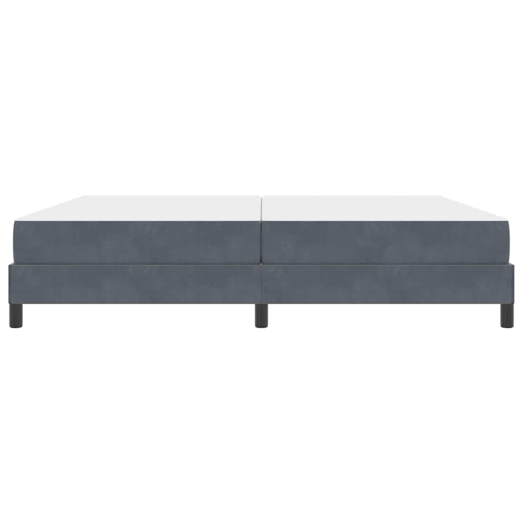 Letto a molle con materasso Grigio scuro 200 x 200 cm Tessuto