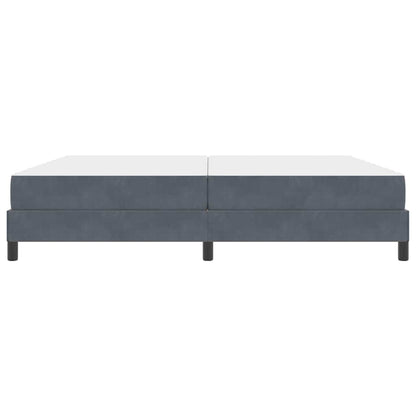 Letto a molle con materasso Grigio scuro 200 x 200 cm Tessuto