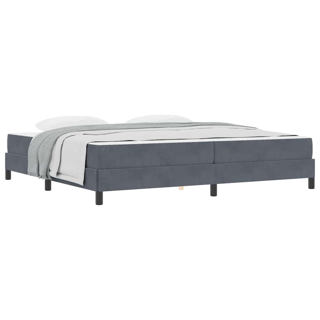 Letto box spring con materasso Grigio scuro 200 x 200 cm - homemem39