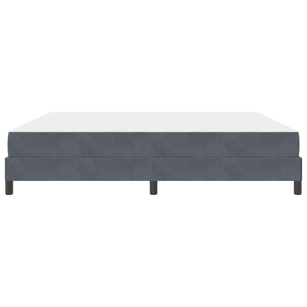 Letto a molle con materasso Grigio scuro 200 x 200 cm Tessuto