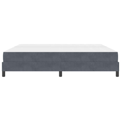 Letto a molle con materasso Grigio scuro 200 x 200 cm Tessuto | homemem39