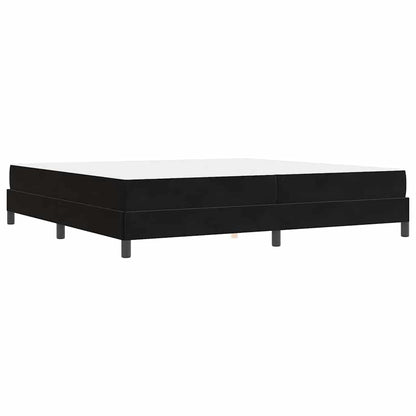 Letto box spring con materasso Nero 200 x 200 cm Velluto