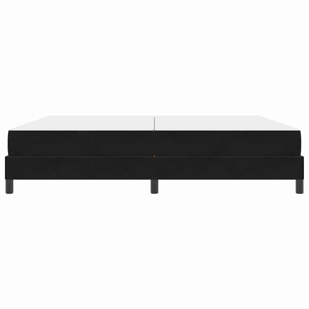 Letto box spring con materasso Nero 200 x 200 cm Velluto