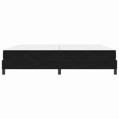 Letto box spring con materasso Nero 200 x 200 cm Velluto