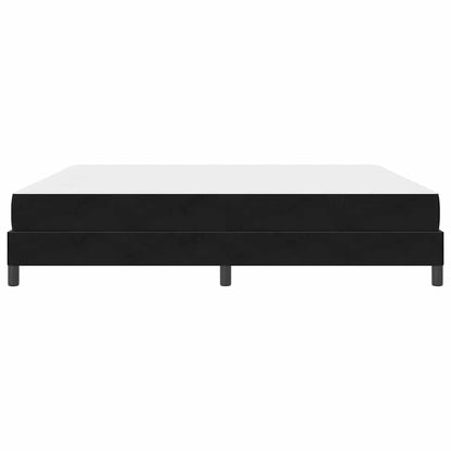 Letto box spring con materasso Nero 200 x 200 cm Velluto