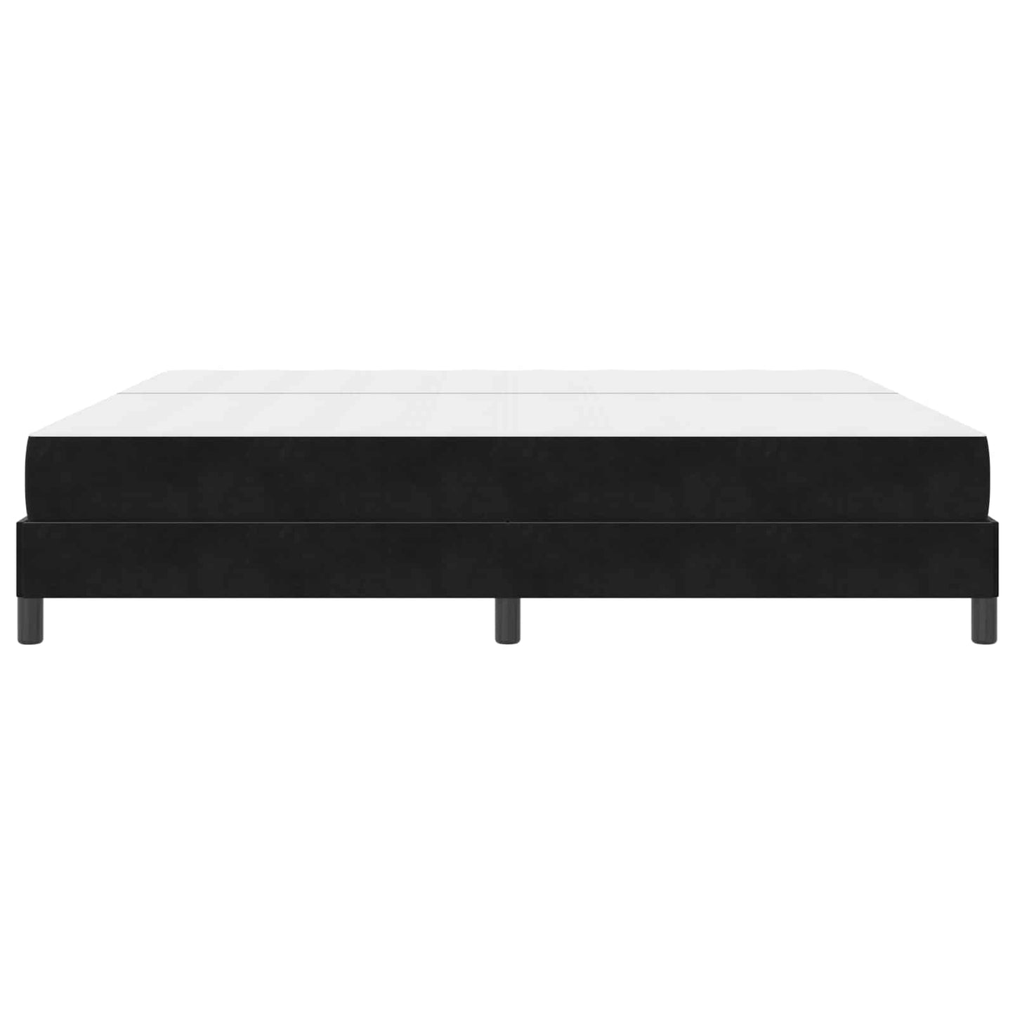 Letto a molle con materasso Nero 200 x 200 cm Tessuto | homemem39