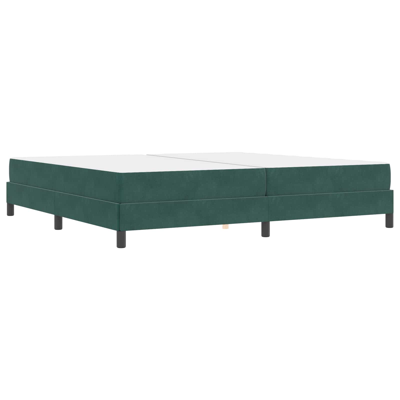Letto a molle con materasso Verde Scuro 200 x 200 cm Tessuto | homemem39