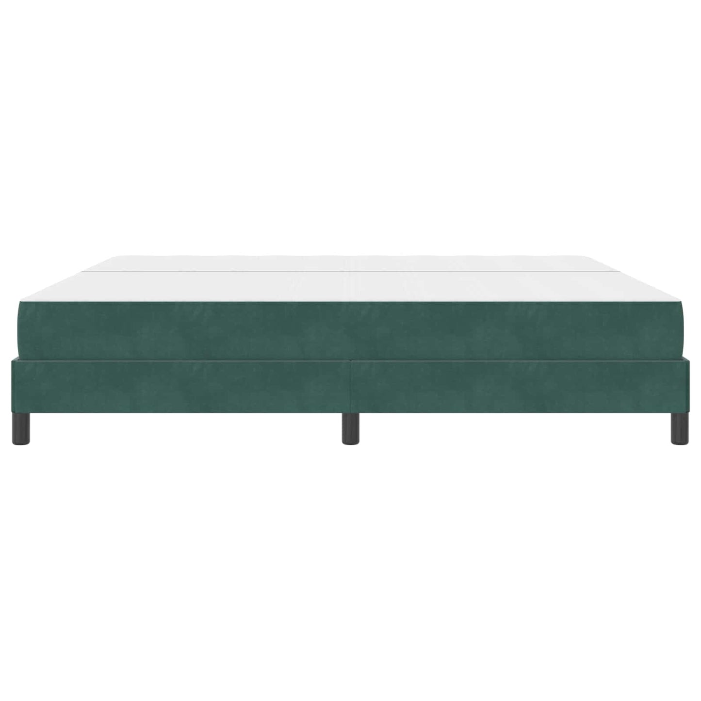 Letto a molle con materasso Verde Scuro 200 x 200 cm Tessuto | homemem39