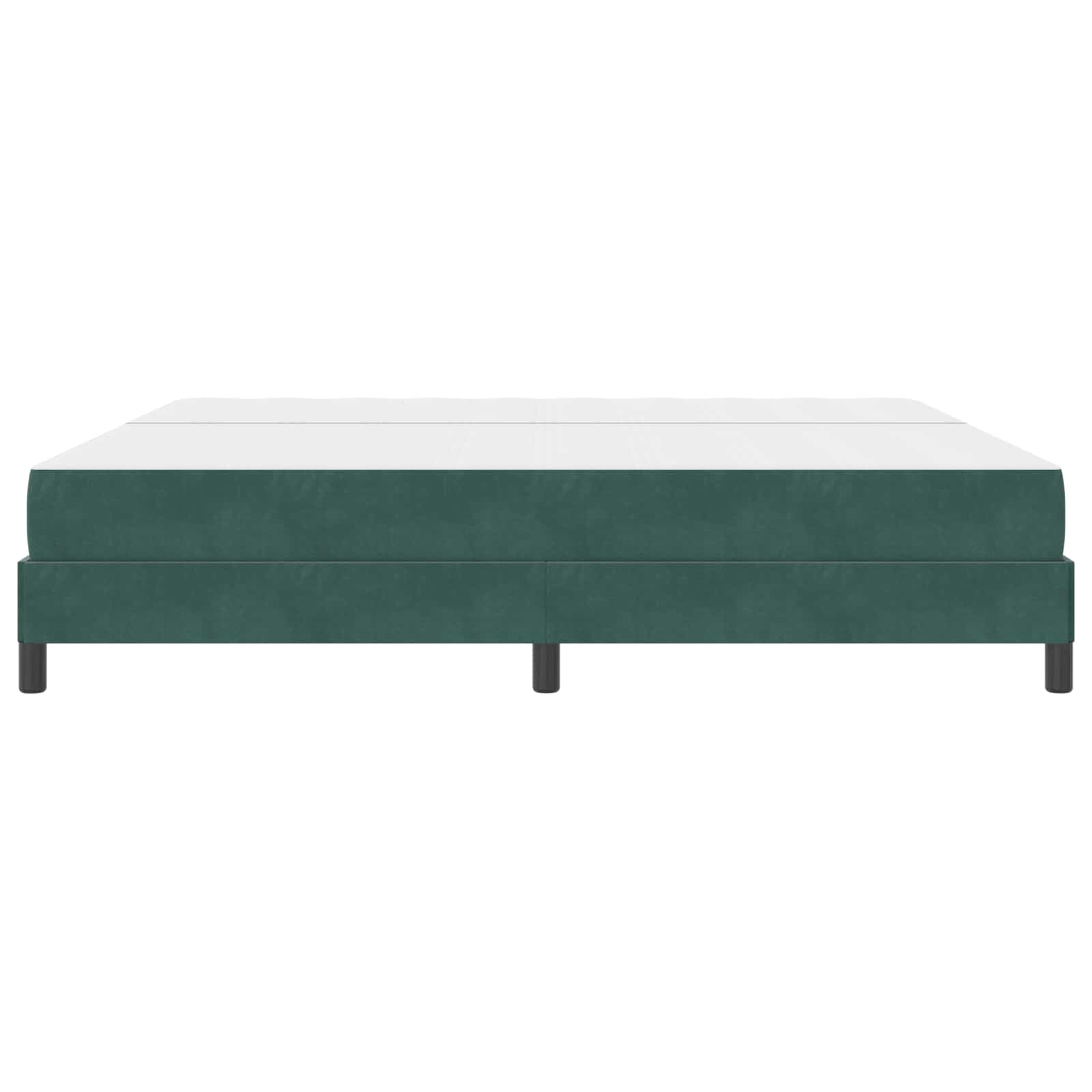 Letto a molle con materasso Verde Scuro 200 x 200 cm Tessuto | homemem39