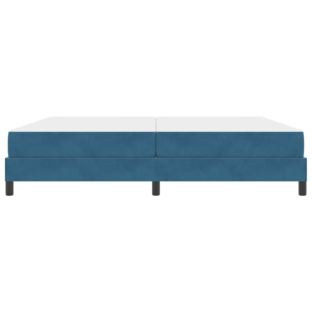 Letto box spring con materasso Blu Scuro 200 x 200 cm Velluto