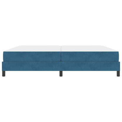 Letto box spring con materasso Blu Scuro 200 x 200 cm Velluto