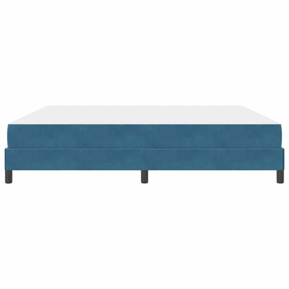 Letto box spring con materasso Blu Scuro 200 x 200 cm Velluto
