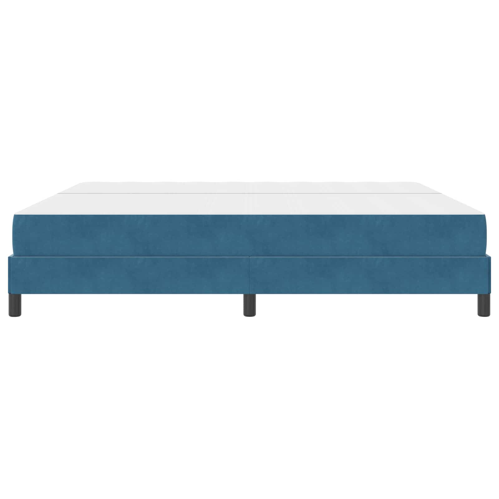 Letto a molle con materasso Blu Scuro 200 x 200 cm Tessuto | homemem39