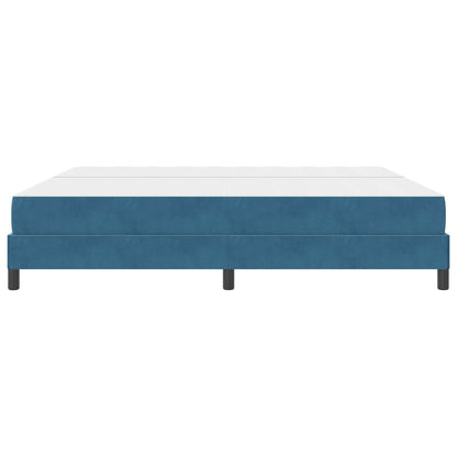 Letto a molle con materasso Blu Scuro 200 x 200 cm Tessuto | homemem39