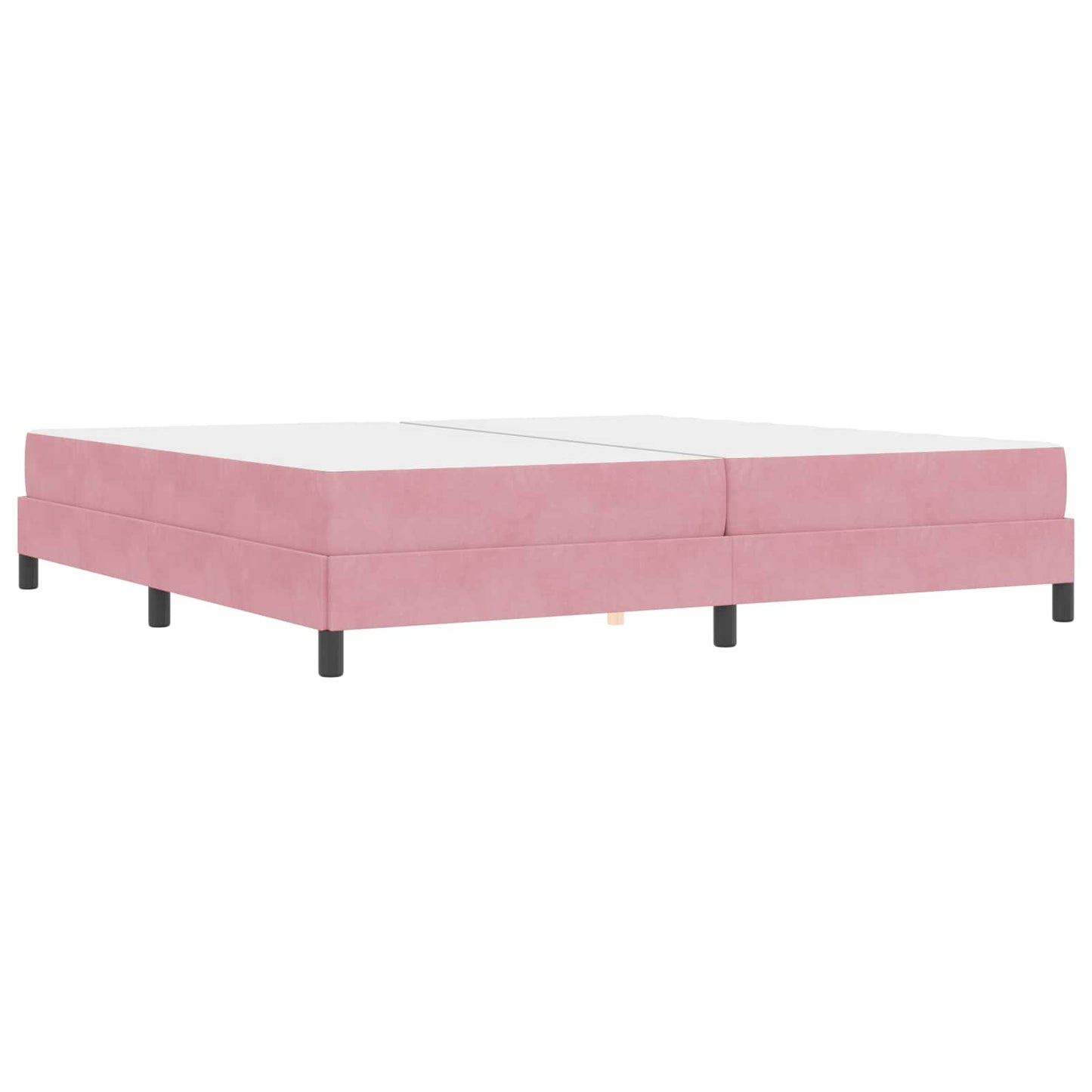 Letto a molle con materasso Rosa 200 x 200 cm Tessuto | homemem39