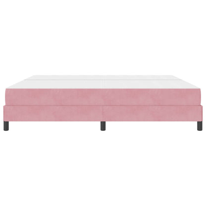Letto a molle con materasso Rosa 200 x 200 cm Tessuto | homemem39