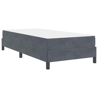 Letto a molle con materasso Grigio scuro 80 x 210 cm Tessuto | homemem39