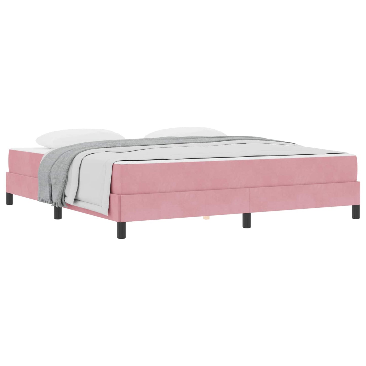 Letto a molle con materasso Rosa 180 x 210 cm Tessuto | homemem39