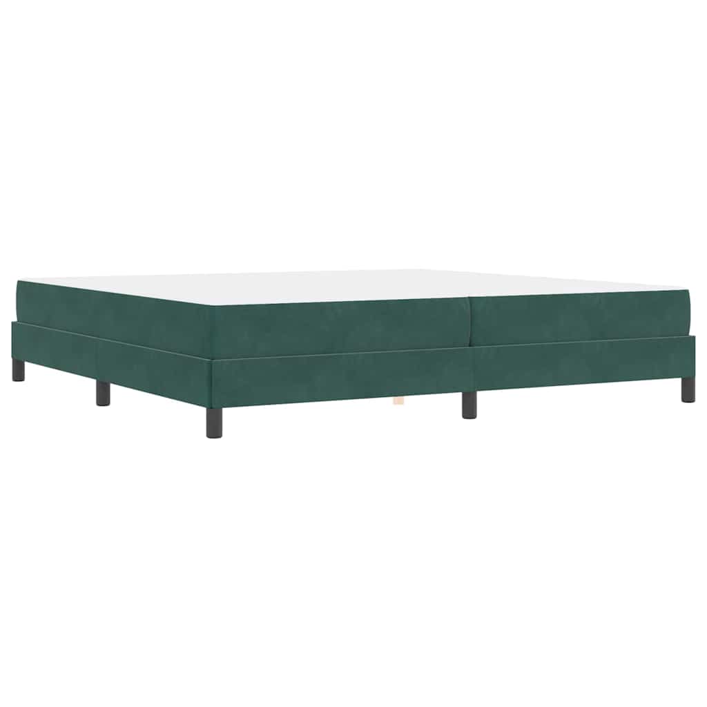 Letto box spring con materasso Verde Scuro 200 x 210 cm Velluto