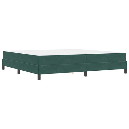 Letto box spring con materasso Verde Scuro 200 x 210 cm Velluto