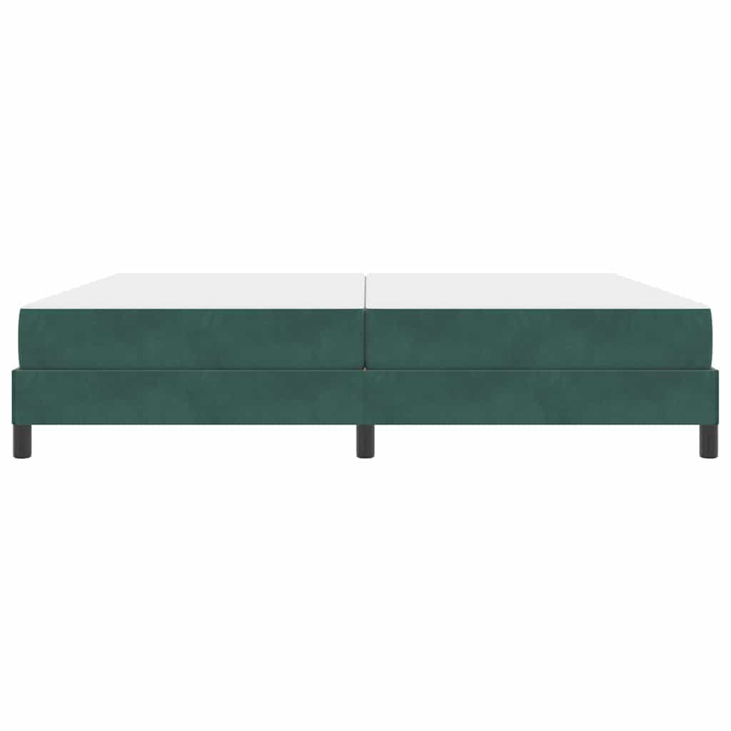 Letto box spring con materasso Verde Scuro 200 x 210 cm Velluto