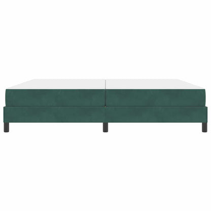 Letto box spring con materasso Verde Scuro 200 x 210 cm Velluto