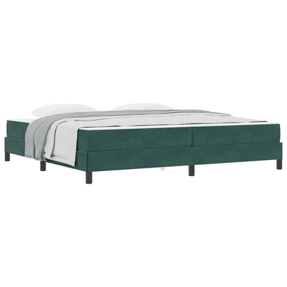 Letto box spring con materasso Verde Scuro 200 x 210 cm Velluto
