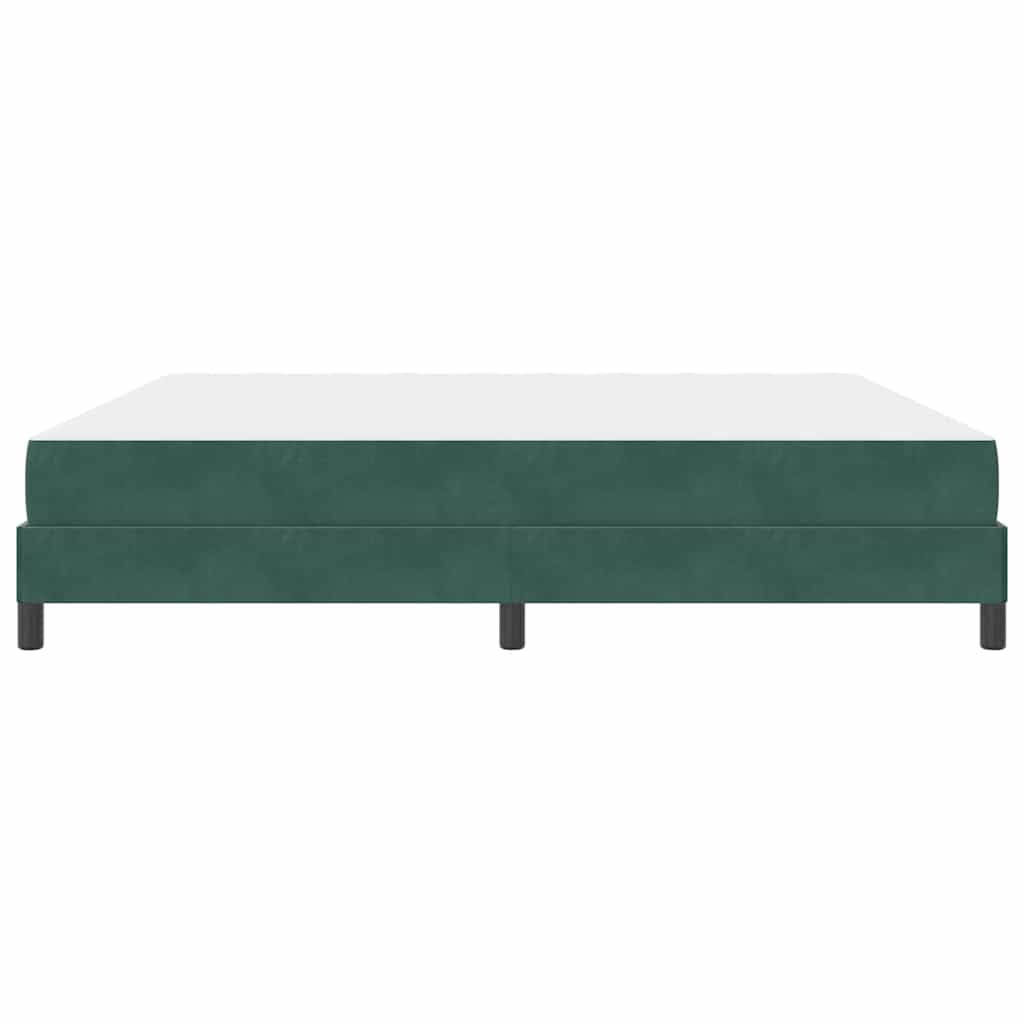 Letto box spring con materasso Verde Scuro 200 x 210 cm Velluto