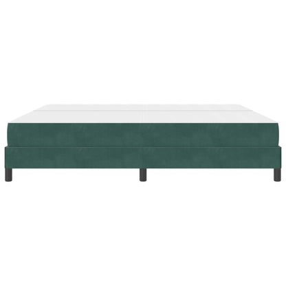 Letto a molle con materasso Verde Scuro 200 x 210 cm Tessuto | homemem39