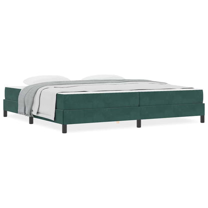 Letto box spring con materasso Verde Scuro 200 x 210 cm Velluto