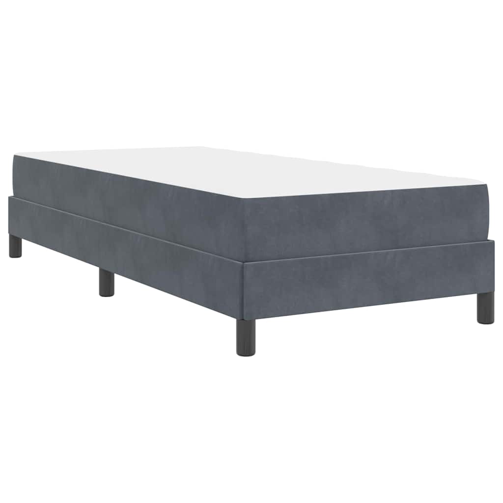 Letto a molle con materasso Grigio scuro 80 x 220 cm Tessuto | homemem39