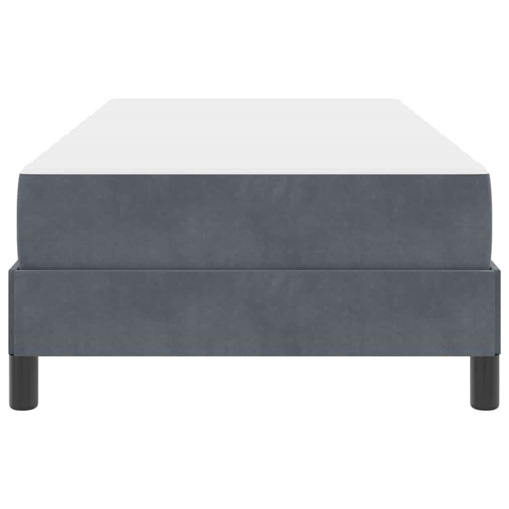Letto a molle con materasso Grigio scuro 90 x 220 cm Tessuto | homemem39