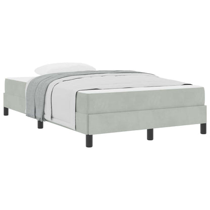 Letto a molle con materasso Grigio chiaro 120 x 220 cm Tessuto