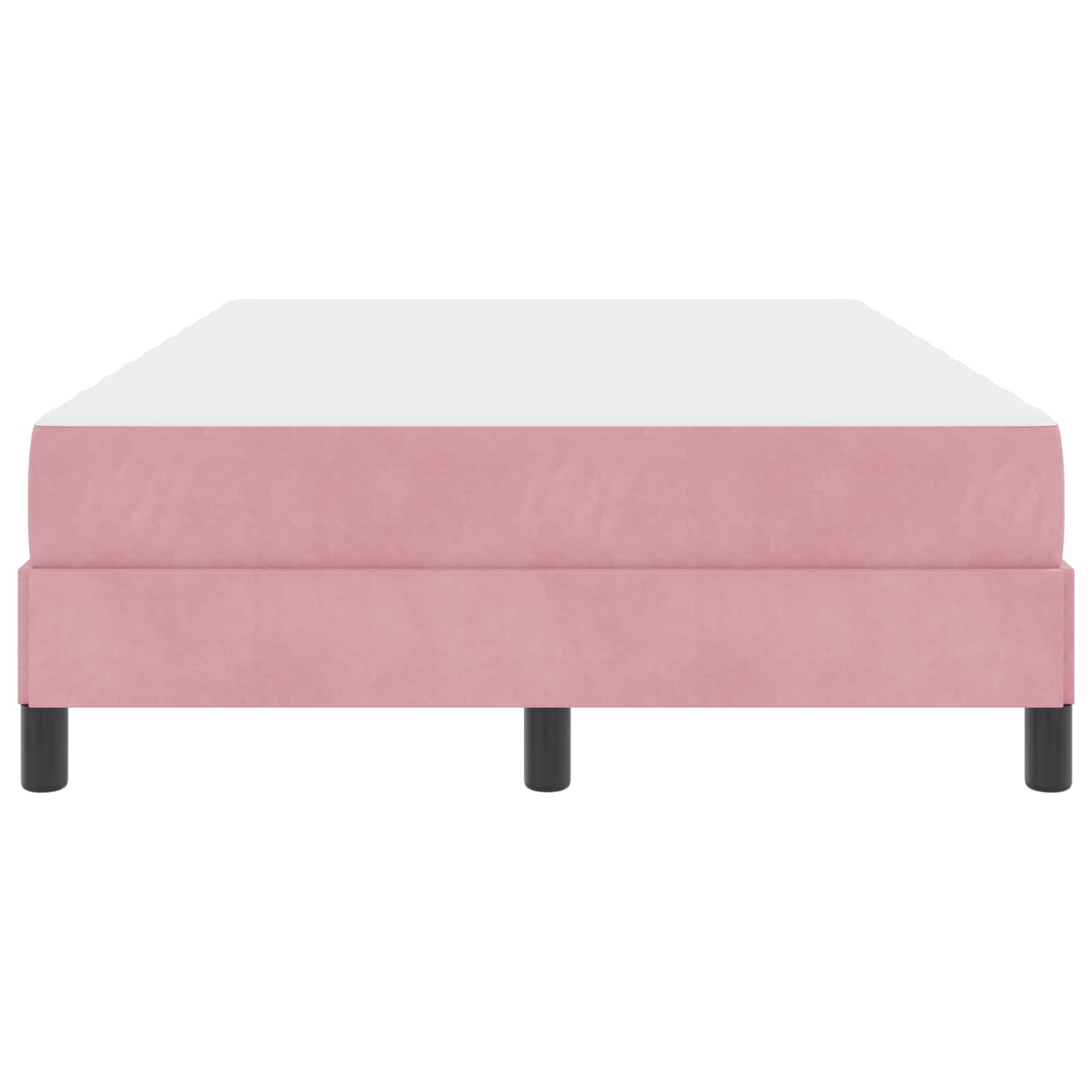 Letto a molle con materasso Rosa 120 x 220 cm Tessuto | homemem39