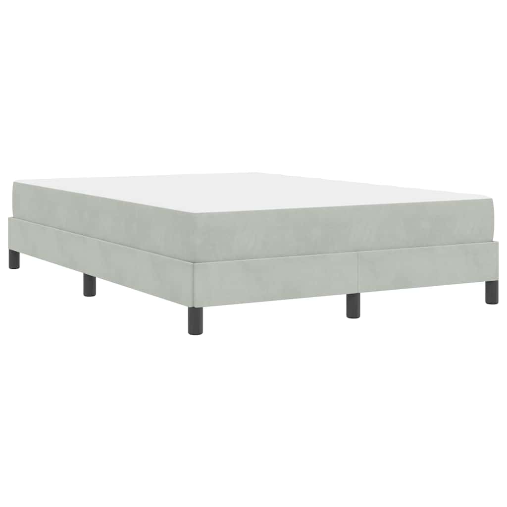 Letto a molle con materasso Grigio chiaro 140 x 220 cm Tessuto | homemem39