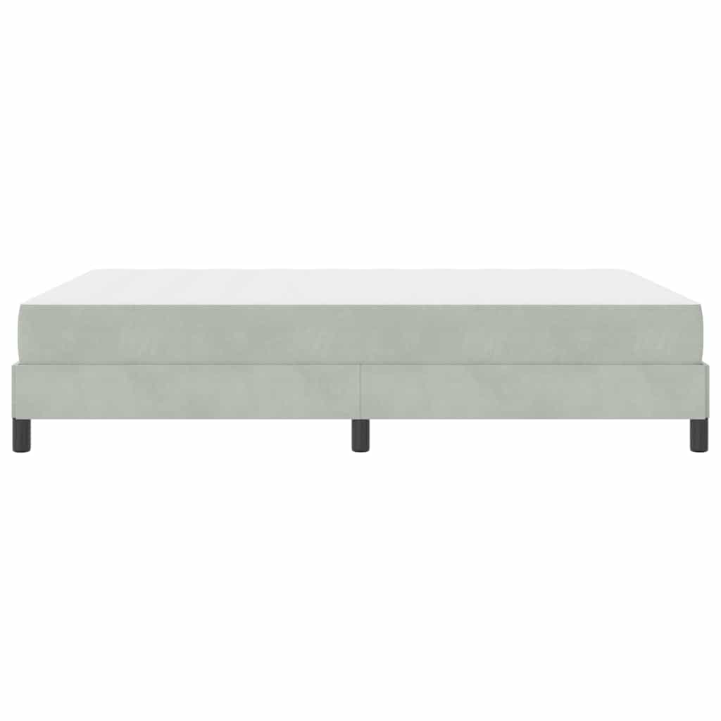 Letto a molle con materasso Grigio chiaro 140 x 220 cm Tessuto | homemem39