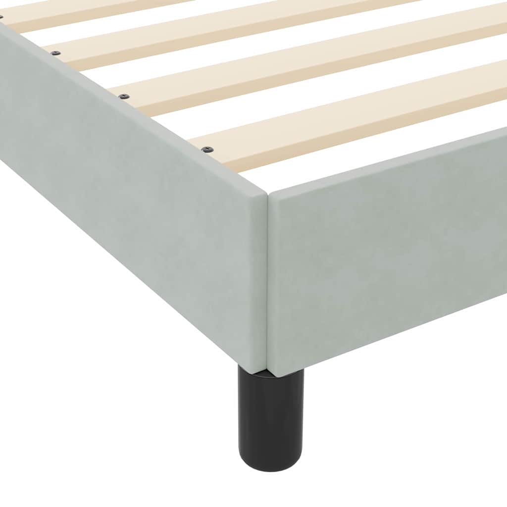 Letto a molle con materasso Grigio chiaro 160 x 220 cm Tessuto | homemem39