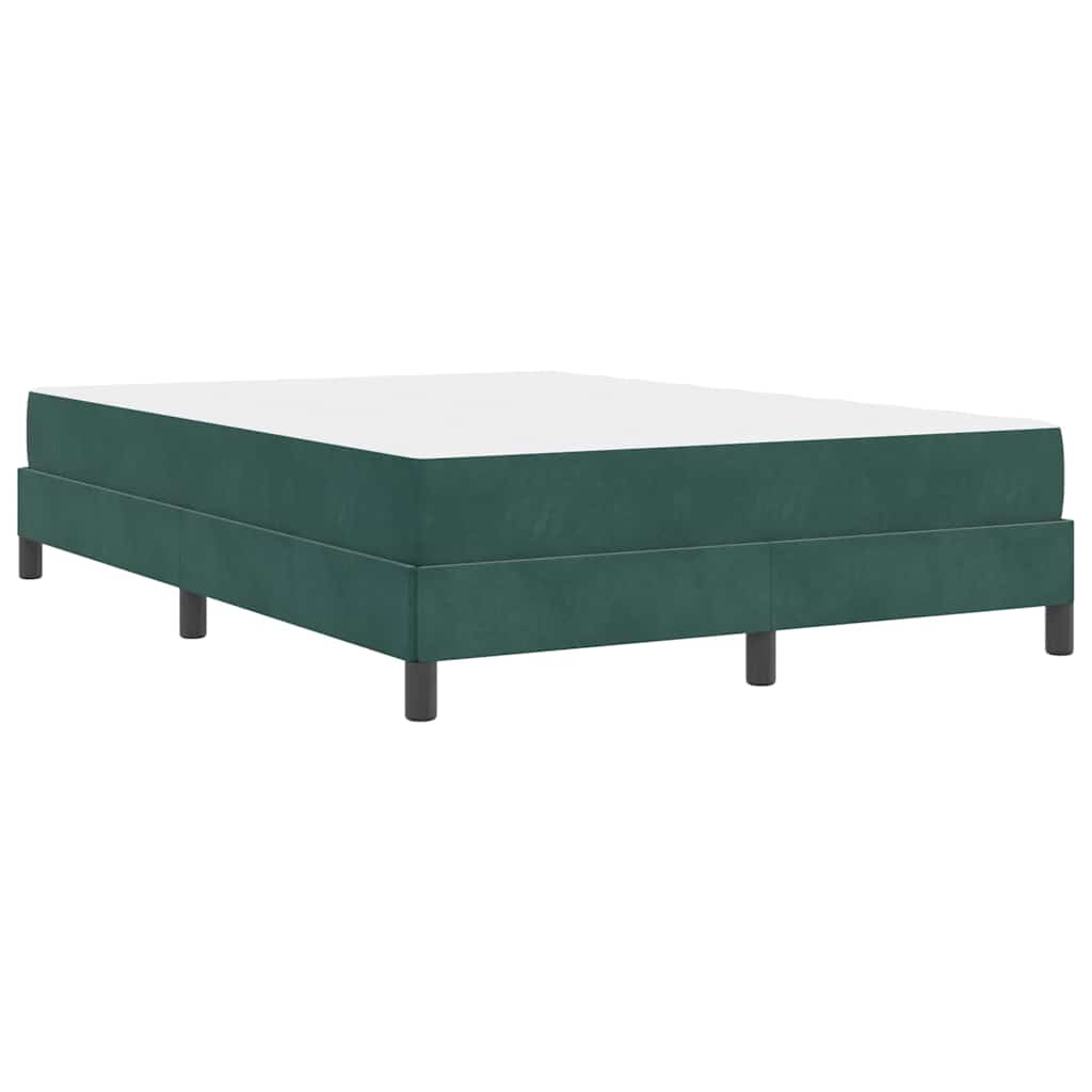 Letto a molle con materasso Verde Scuro 160 x 220 cm Tessuto | homemem39