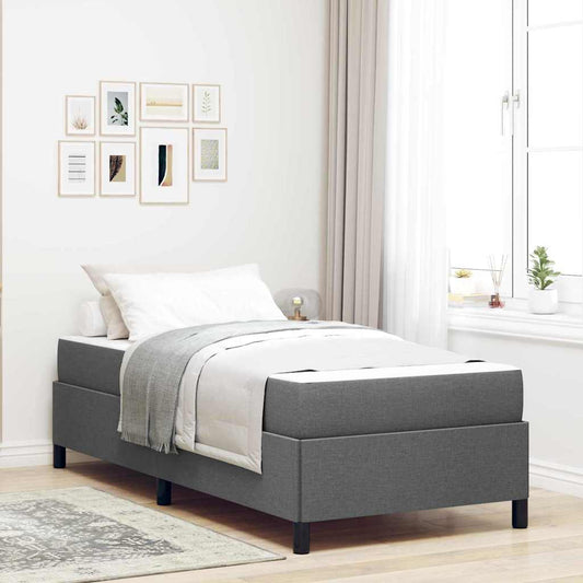 Letto a molle Grigio scuro e Nero 80 x 200 cm