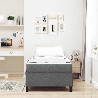 Letto a molle Grigio scuro e Nero 80 x 200 cm