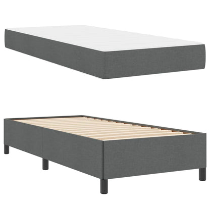 Letto a molle Grigio scuro e Nero 80 x 200 cm