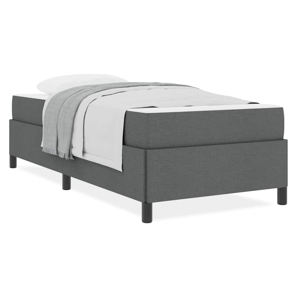 Letto a molle Grigio scuro e Nero 80 x 200 cm