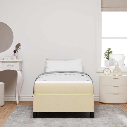 Letto a molle Crema e Nero 80 x 200 cm