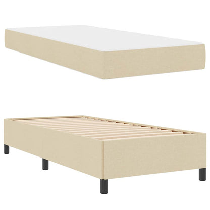 Letto a molle Crema e Nero 80 x 200 cm